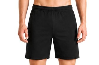 Pepe Jeans Men’s Solid Cotton Poly Blend Regular Fit Active Shorts