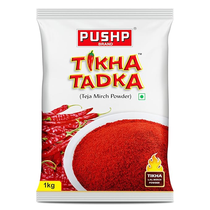 Latest Deal On Pushp Brand Tikha Tadka Mirch Powder - Dealsified