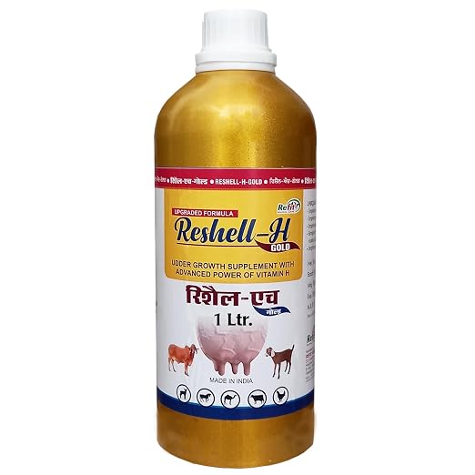 Latest Deal On REFIT ANIMAL CARE Veterinary Vitamin H Supplement for Cow, Cattle, Goat, Chicken, Layers, Broilers, Poultry and Other Livestock Animals, 1 Litre, Reshell H Gold - Dealsified
