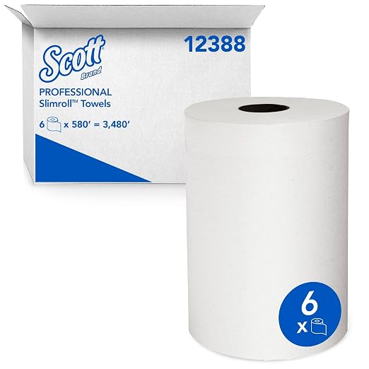 Latest Deal On SCOTT PROFESSIONAL 12388 Kimberly-Clark Scott Slimroll Hard Roll Paper Towels - Dealsified