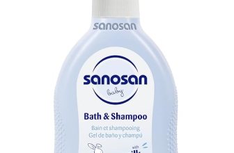 Sanosan bath & shampoo Hydrolysed Milk Protein Formula Daily Head To Toe Milky Wash No Tear Formula For Newborn