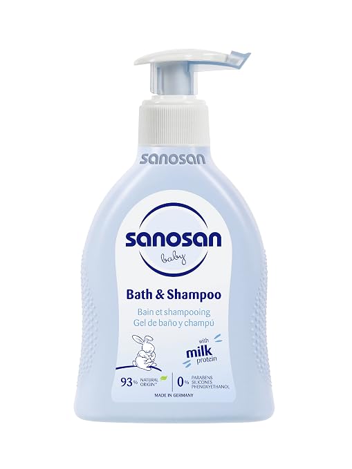 Latest Deal On Sanosan bath & shampoo Hydrolysed Milk Protein Formula Daily Head To Toe Milky Wash No Tear Formula For Newborn - Dealsified