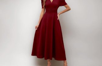 Shasmi Girl’s & Women’s Solid Color V-Neck A-Line Maxi Dress for Women