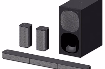 Sony HT-S20R Real 5.1ch Dolby Digital Soundbar for TV with subwoofer and Compact Rear Speakers, 5.1ch Home Theatre System