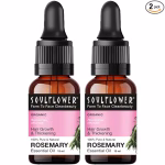 Soulflower Rosemary Essential Oil for Hair Growth, Nourishment, Thick & Strong Hair, Moisturising Skin