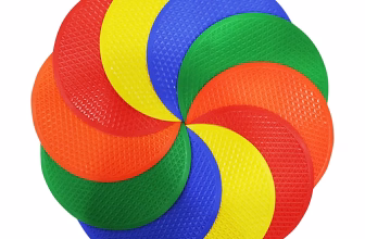 Spot Markers 9.5 Inch Non Slip Rubber Agility Markers Flat Field Cones Floor Dots for Soccer Basketball Sports Speed Agility Training and Drills