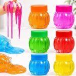 Toyshine Pack of 6 DIY Non Sticky Smooth Colorful Water Glossy Slime Set
