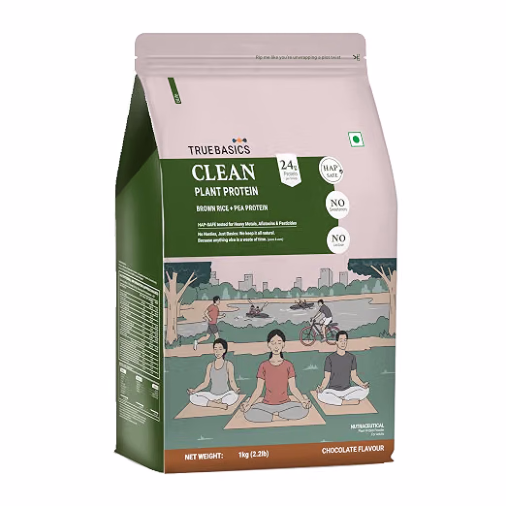 Latest Deal On TrueBasics Clean Plant Protein Powder, Chocolate, 1kg - Dealsified