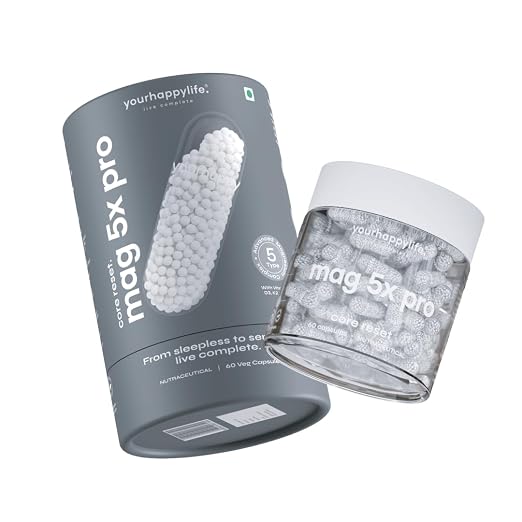 Latest Deal On YourHappyLife 5X Magnesium Glycinate Supplement With Zinc, D3 & K2-60 Vegan Capsules - Dealsified