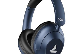 boAt Rockerz 650 Pro, Touch/Swipe Controls, Dolby Audio, 80Hrs Battery, 2Mics ENx, Fast Charge, App Support, Dual Pair, Bluetooth Over Ear Headphones with Mic