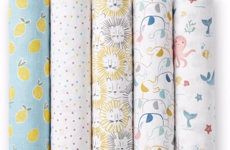 haus & kinder 100% Cotton Muslin Swaddle Wrap for New Born Baby | Pack of 5