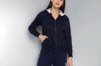 Alan Jones Clothing Women’s Solid Zipper Hooded Sweatshirt