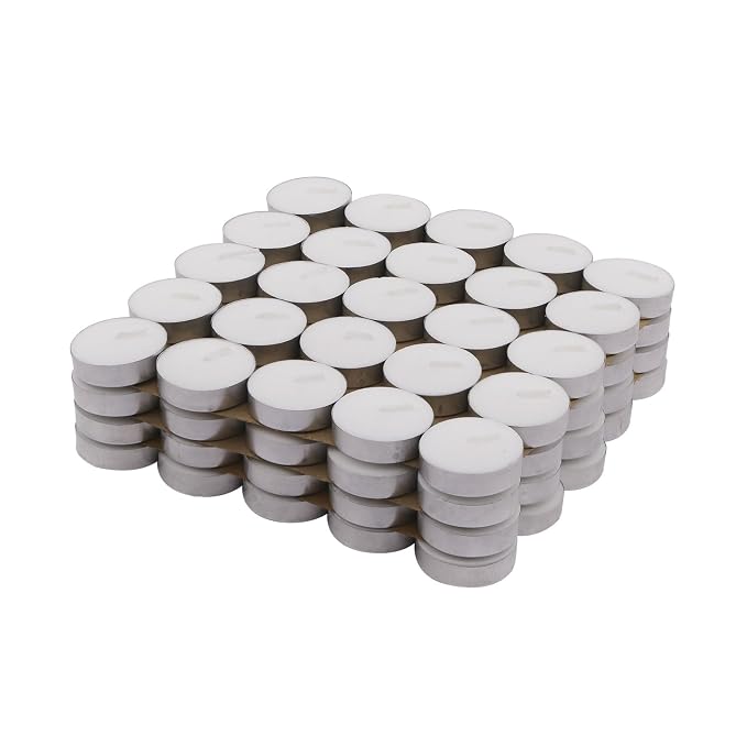Latest Deal On Amazon Brand - Solimo Wax Tealight Candles (Set of 100, Unscented) - Dealsified