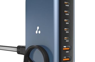 Ambrane 140W GaN Charger Hub, Charge 7 Devices