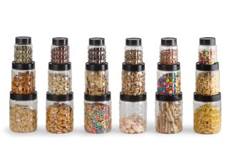 CELLO Checkers Kitchen Storage Container Box Set of 18 Pcs