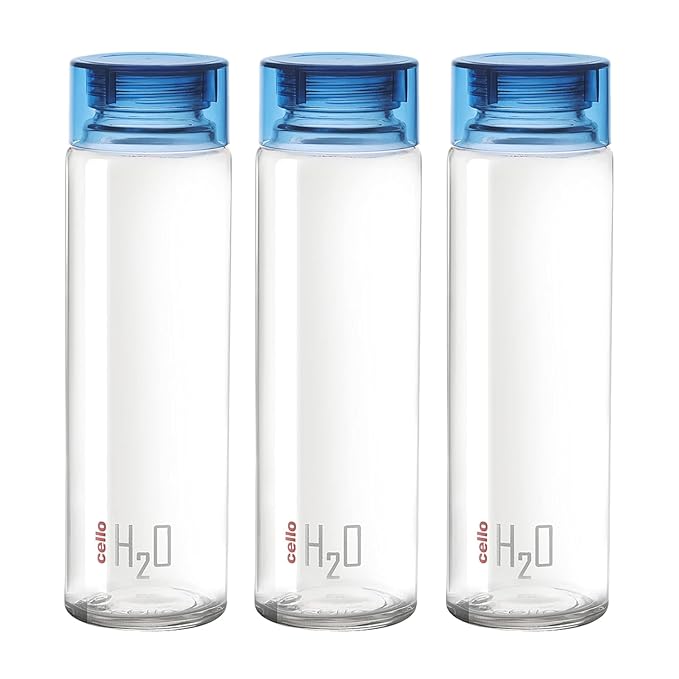 CELLO H2O Glass Water Bottle Set of 3 Pcs Latest Deal On CELLO H2O Glass Water Bottle Set of 3 Pcs - Dealsified