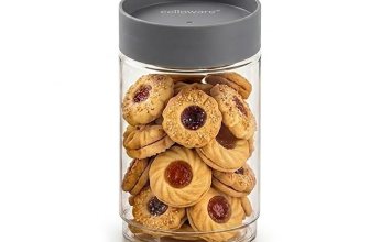 CELLO Modustack Glassy Storage Jars For Kitchen 1500 ml Grey