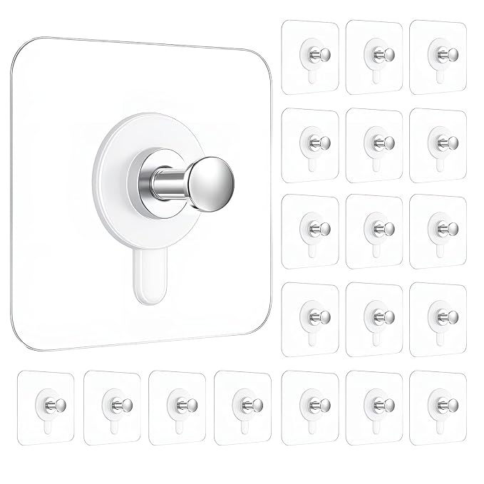 DALUCI Self Adhesive Wall Hooks 20 Pcs Latest Deal On DALUCI Self Adhesive Wall Hooks 20 Pcs - Dealsified
