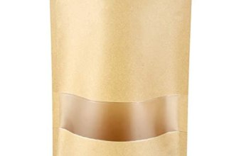 DEERA Brown Kraft Paper Ziplock Stand Up Pouch 90x140mm Pack of 100