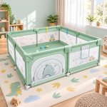 Dawnwake Playpen 150x180cm for Baby 0-5 Years with Safety Lock