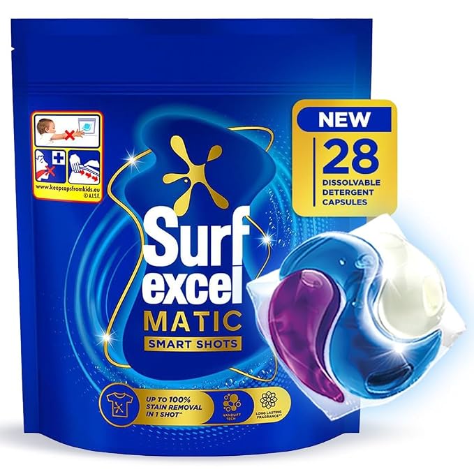 Latest Deal On Excel 3 in 1 Smart Shots Unit Dose Liquid Detergent Pack of 28 Count - Dealsified