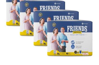 Friends Premium Adult Diaper XL Size Pants | 40 Count (Extra Large)