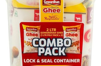 Gowardhan Ghee Festival Pack With Lock & Seal Container Jar 2*1 Litre Pouch