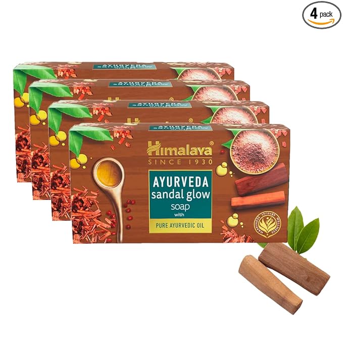 Latest Deal On Himalaya Ayurveda Sandal Glow Soap, 75 gm (Pack of 4, 300 gm) - Dealsified
