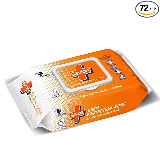Latest Deal On ITC Savlon Germ Protection Multipurpose Thick & Soft Wet Wipes Fliptop Lid 72 Count - Dealsified