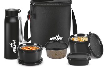 MILTON Max Meal Tiffin (2 Microwave Safe Inner Steel Leak-Proof & Airtight Containers 450ml