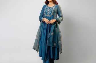 Nermosa Women Embroidery Solid A-Line Kurta and Pant Set with Dupatta