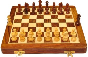 PALM ROYAL HANDICRAFTS 12 Inches Wooden Handmade Foldable Magnetic Chess Board Set