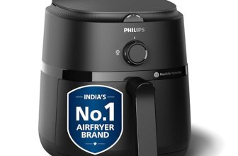 PHILIPS Air Fryer NA120/00, 4.2 Litre, Large, 100% Food Safe