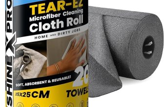 ShineXPro Microfiber Cleaning Cloth Roll, 20Pcs, 4000 Times Washable