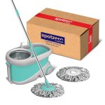 Spotzero by Milton Prime Stainless Steel Wringer Spin Mop with Big Wheel