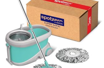 Spotzero by Milton Prime Stainless Steel Wringer Spin Mop with Big Wheel