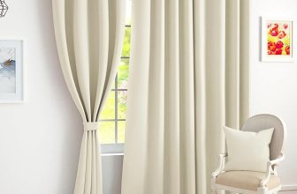 Story@Home 100% True Blackout Door Curtains 7 Feet Long Set of 2 Beige
