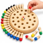 Toy Imagine Wooden Color Memory Chess Game for Kids Age 3+