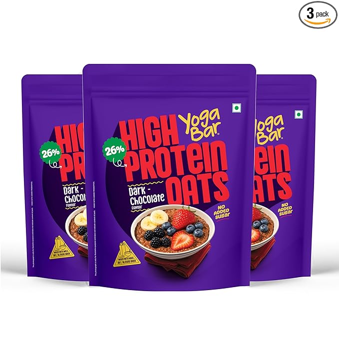 Latest Deal On Yogabar 26% High Protein Oats 1kg, Pack of 3 - Dealsified