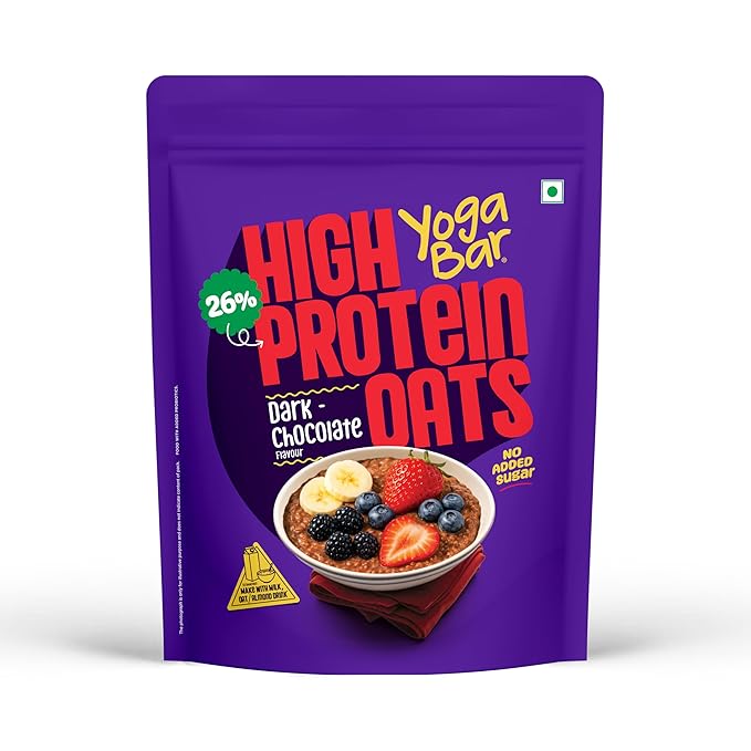 Yogabar 26g High Protein Oats 1kg , Dark Chocolate Latest Deal On Yogabar 26g High Protein Oats 1kg , Dark Chocolate - Dealsified