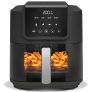 Nutricook 5L Air Fryer Slim (2025) with 100% Toxin-Free Ceramic Coating—No PTFE, PFAS, PFOA or Microplastics, Clear Window, Light & Large Basket