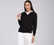 Alan Jones Clothing Women’s Solid Zipper Hooded Sweatshirt