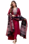 Amayra Women’s Pure Cotton A-Line Kurta Set with Palazzo Pants & Dupatta
