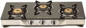 BAJAJ Majesty CGX3 Eco Glass, Stainless Steel Manual Gas Stove  (3 Burners)