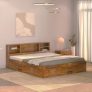 Callas Trinity King Size Bed Engineered Wood with Box, Modern Design with Headboard