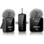 GRENARO Mic for YouTube Wireless, Dual Lapel Wireless Microphone for Recording