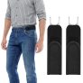 GUSTAVE® Buckleless Belt Hook Tactical Metal Hook Elastic Belt Unisex Buckle-Less Invisible Waist Belts
