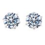 HIGHSPARK 925 Silver Solitaire Stud Earrings