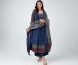 KLOSIA Women’s Rayon Printed Anarkali Kurta and Pant with Dupatta Set