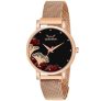 LOUIS DEVIN Rose Gold Plated Mesh Chain Analog Wrist Watch for Women